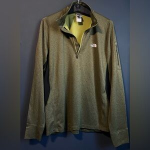 The North Face Olive Green Half-Zip Top